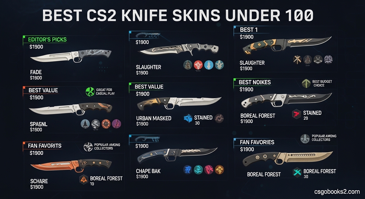 Best CS2 Knife Skins Under 100