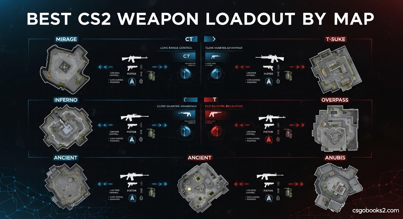 Best CS2 Weapon Loadout by Map