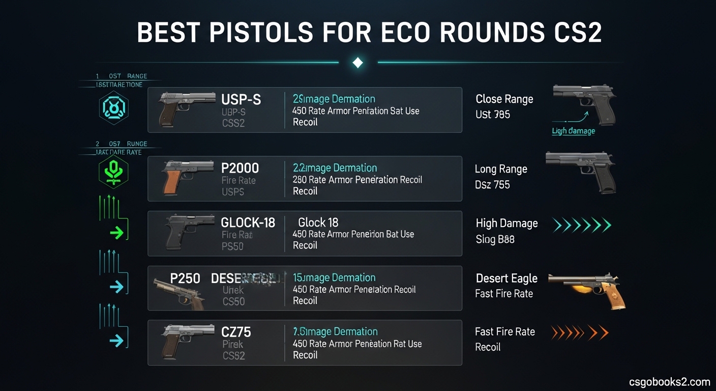 Best Pistols for Eco Rounds CS2