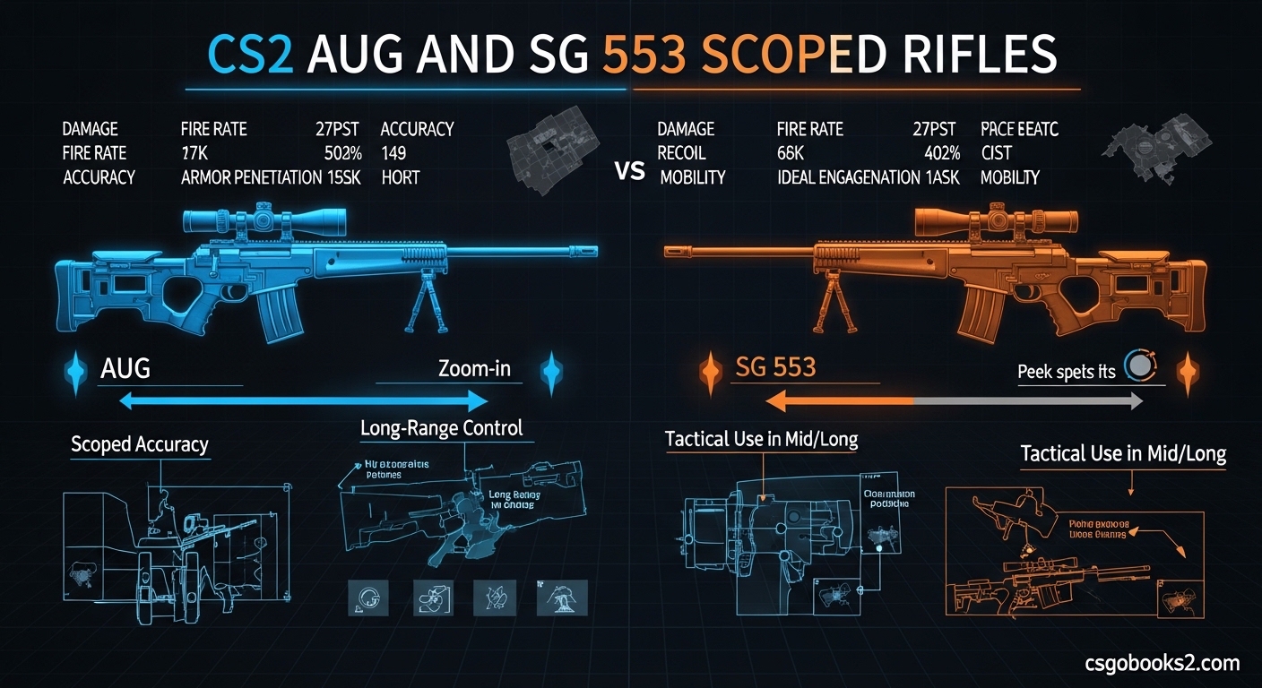 CS2 AUG and SG 553 Scoped Rifles