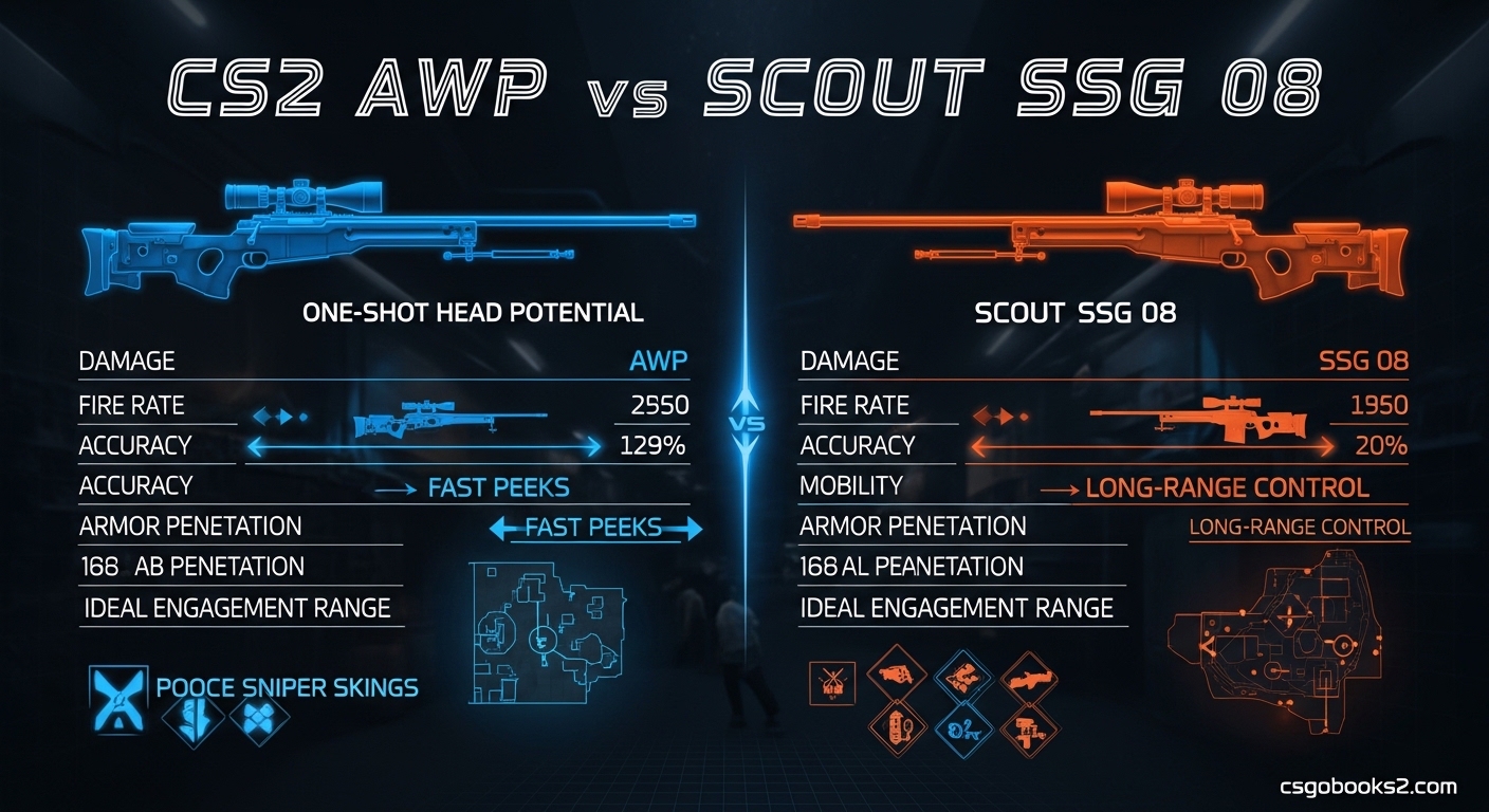 CS2 AWP vs Scout SSG 08