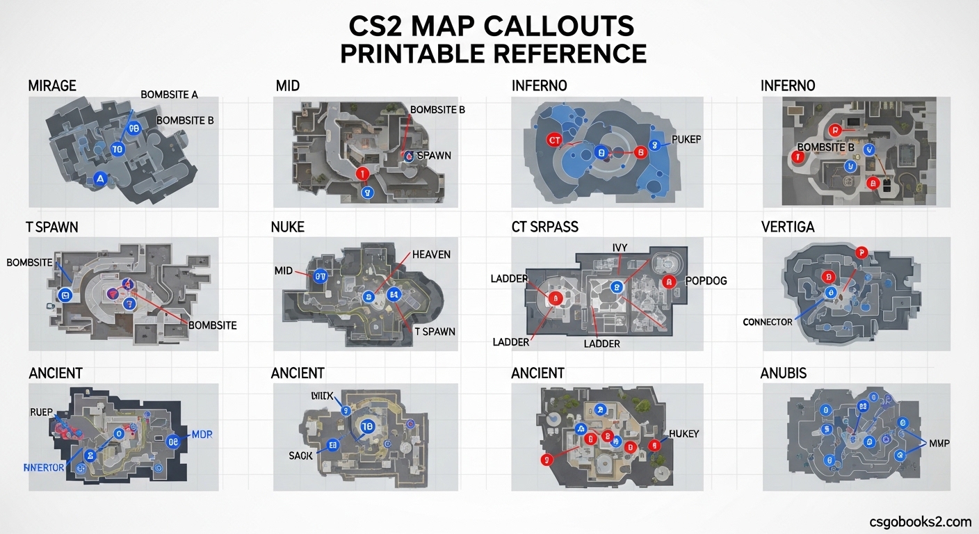 CS2 Map Callouts Printable Reference