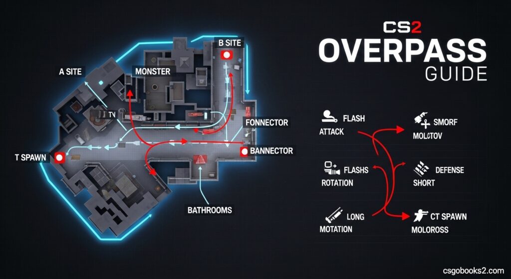 CS2 Overpass Guide (May 2026) Complete Callouts & Rotations