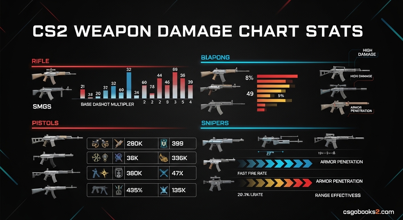 CS2 Weapon Damage Chart Stats